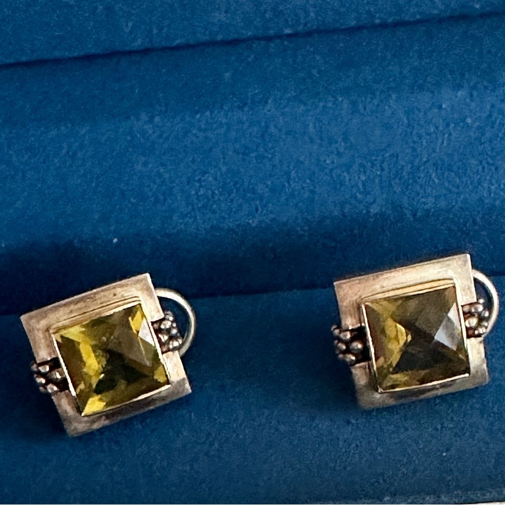 Vintage Michael Dawkins Citrine earrings